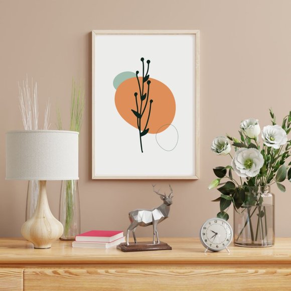 Modern Minimalist Abstract Boho Wall Art Print Home Decor [No Frame] - Picture 2 of 6